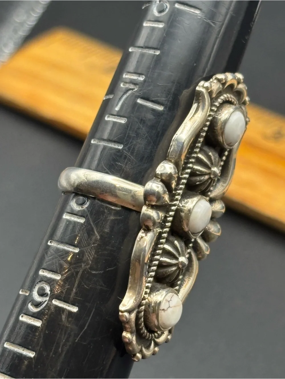 Sterling Silver Long Statement Ring